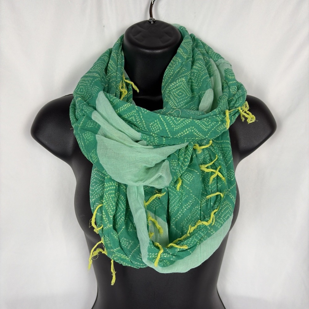 AEO American Eagle Outfitters Infinity Scarf Geometric Boho Lightweight Cotton